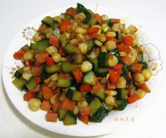 玉米粒炒蔬菜丁