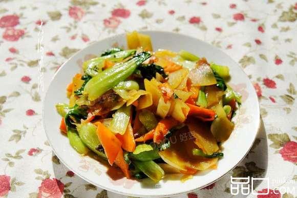 清炒油菜土豆片