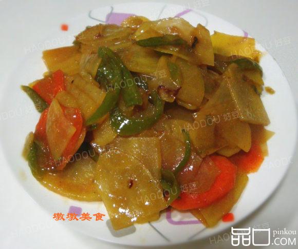 尖椒胡萝卜炒土豆片