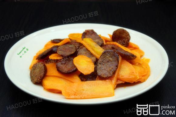 腊肠炒胡萝卜