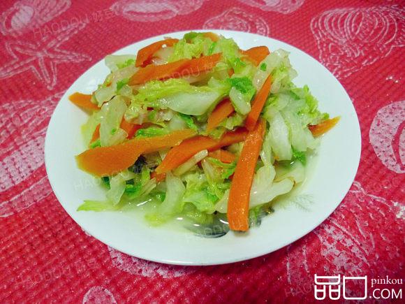 胡萝卜炒大白菜