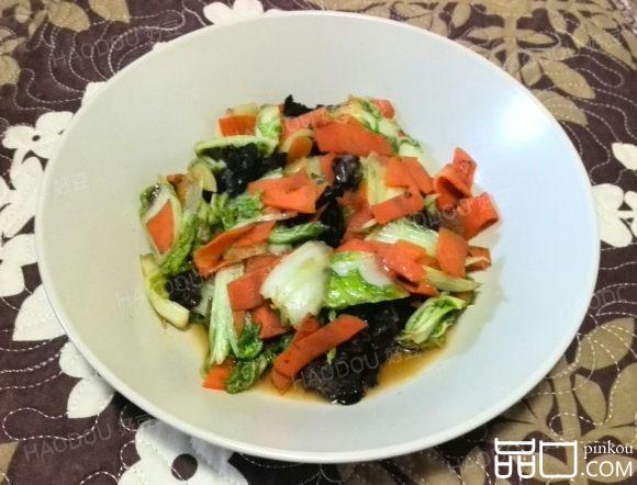 清炒白菜木耳胡萝卜