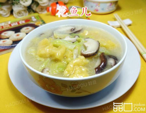 香菇白菜玉米面疙瘩