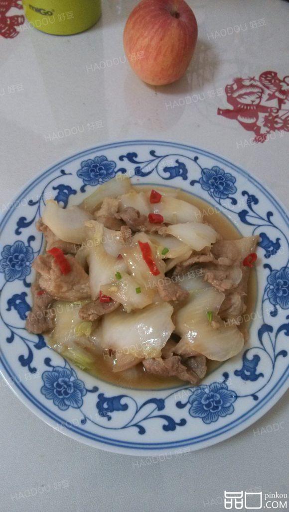 肉片白菜杆