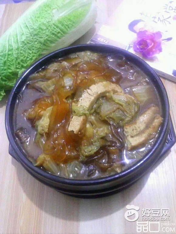肉汁香干粉条白菜