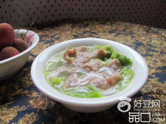 白菜肉片汤