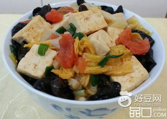 白菜豆腐烧木耳