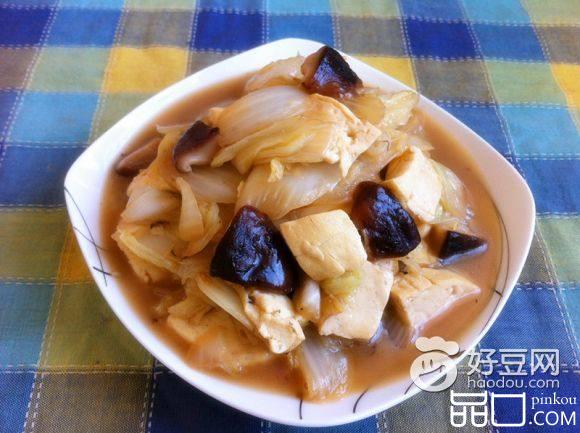 素炒香菇白菜豆腐