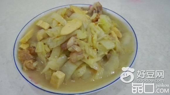 肉丝香干炒白菜
