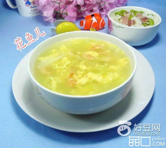 开洋鸡蛋白菜汤