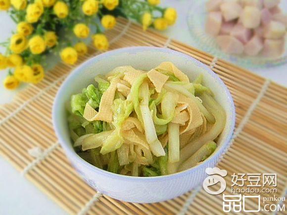 豆皮炒白菜