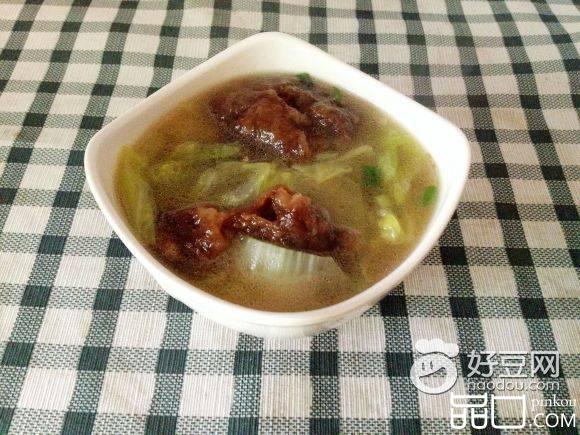 滑肉白菜汤
