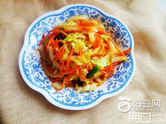 白菜丝炒胡萝卜丝