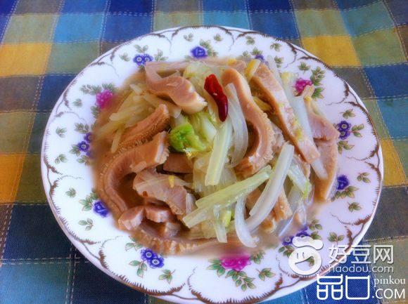 白菜炒牛肚