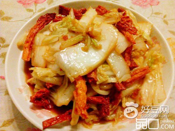 白菜炒腐竹