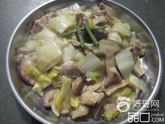 白菜香菇炒瘦肉