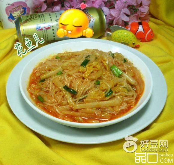 白菜炒米线