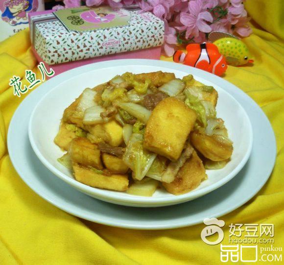 白菜肉丝炒玉米馒头