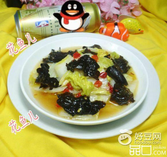 炝炒黑白菜