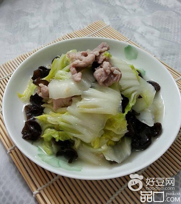 瘦肉炒黑白菜