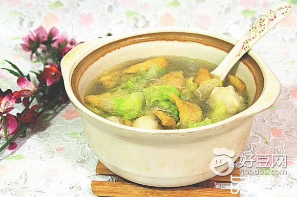白菜豆腐鱼丸汤