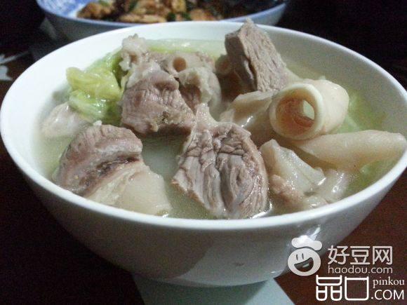 白菜隔沙肉汤