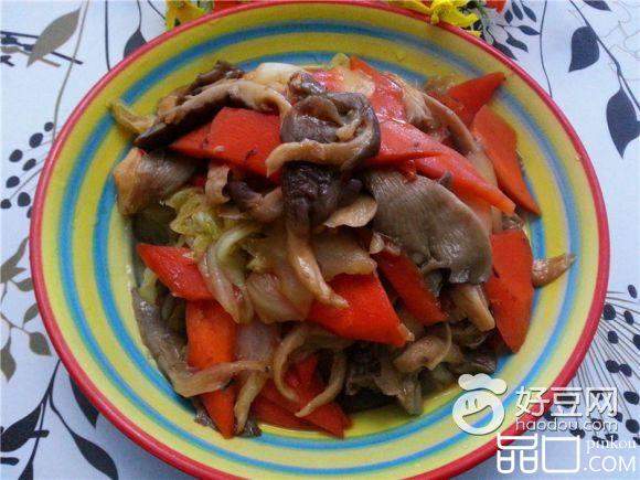 鲜蘑白菜片