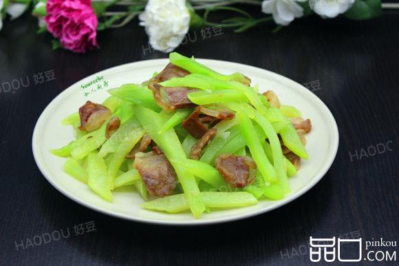 腊肠炒莴笋（好豆独家