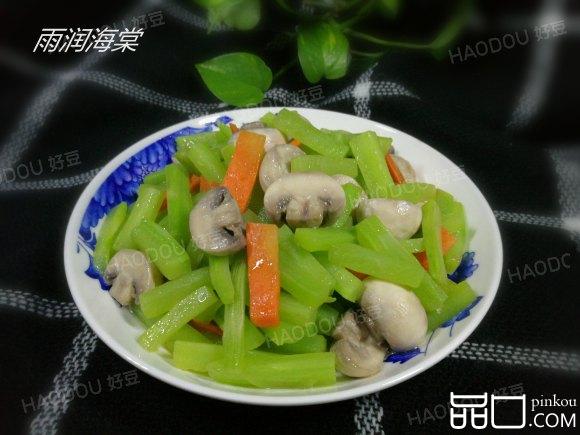 莴笋炒口蘑