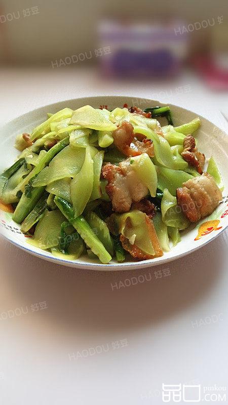 五花肉炒莴笋
