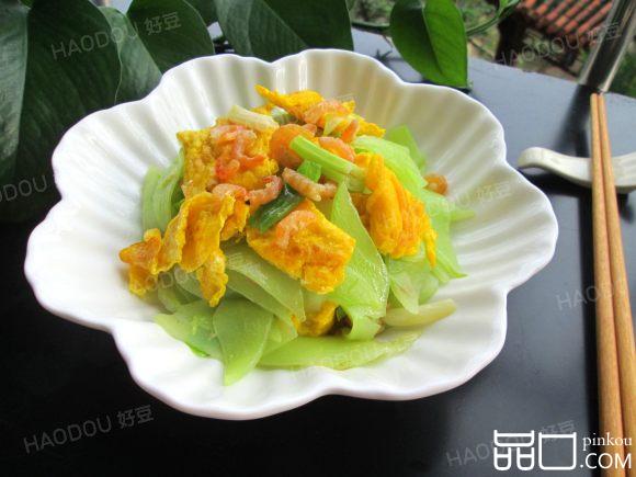清炒海米鸡蛋莴笋