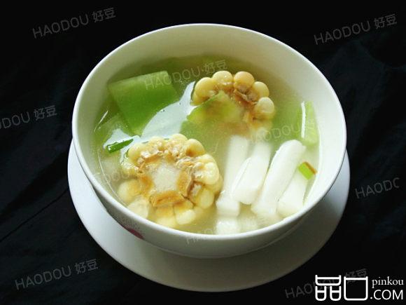 莴笋玉米年糕汤