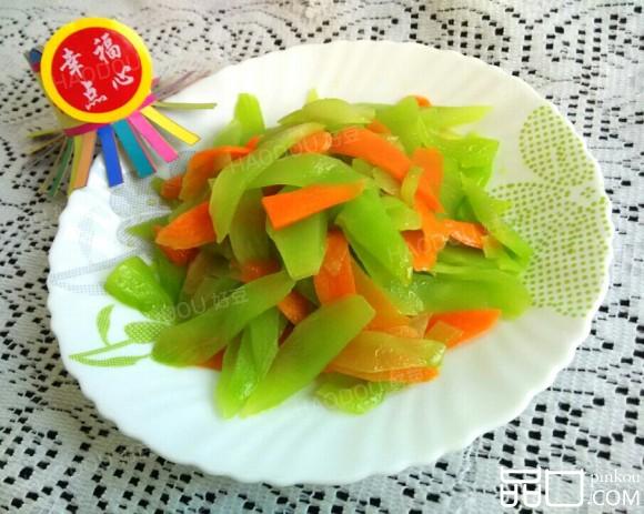 胡萝卜炒莴笋