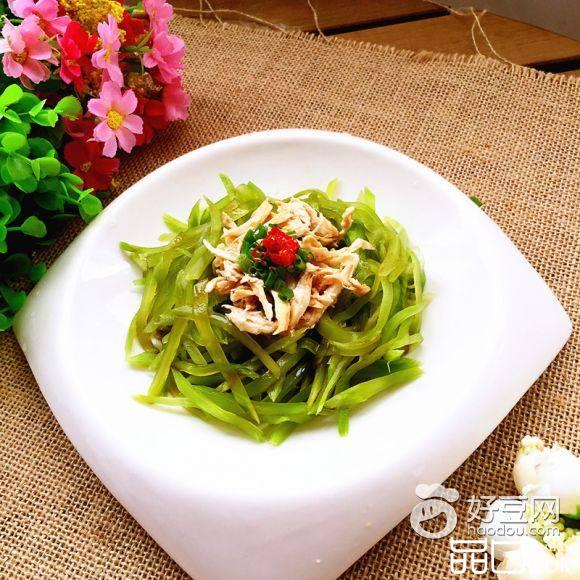 莴笋丝拌鸡丝