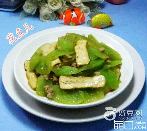 肉末香干炒莴笋