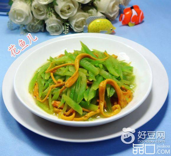虫草菇炒莴笋