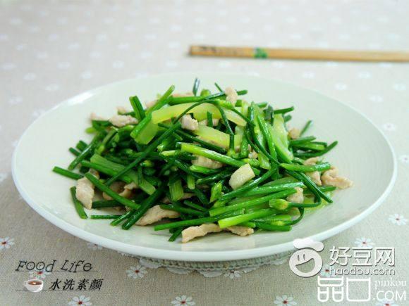 莴笋韭菜炒肉丝