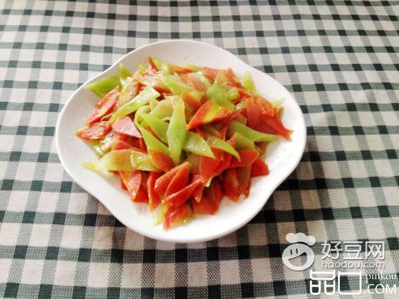 莴笋炒胡萝卜