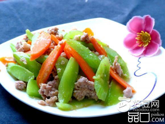 莴笋炒碎肉
