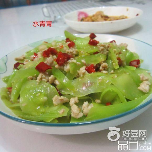 干椒肉末莴笋片
