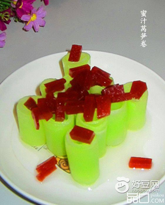 蜜汁莴笋卷