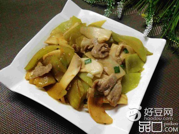 莴笋杏鲍菇炒肉片