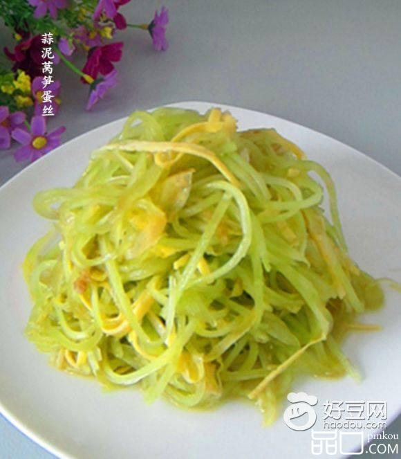 蒜泥莴笋蛋丝