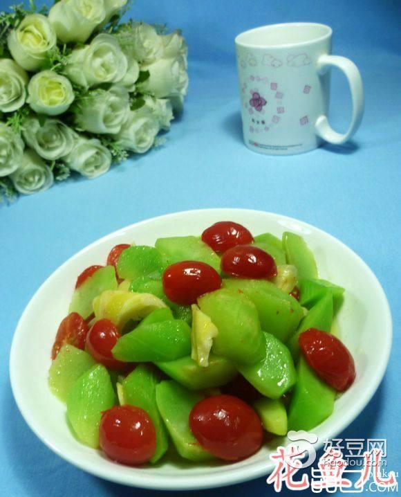 圣女果炒莴笋