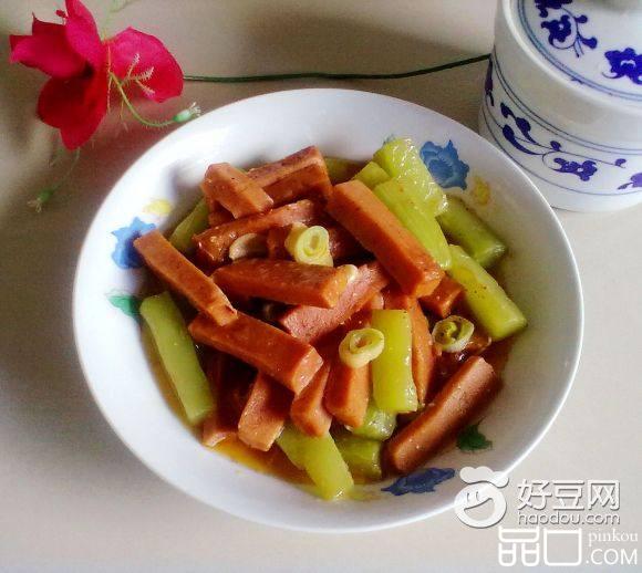 莴笋午餐肉