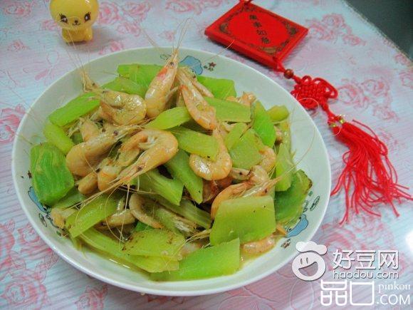 莴笋炒白虾