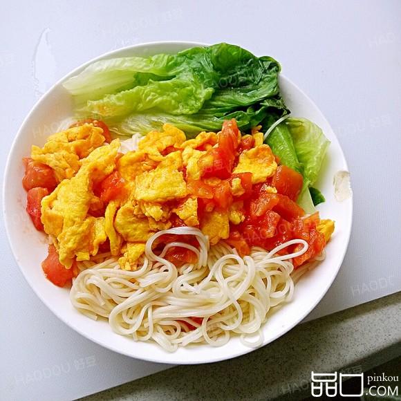 番茄鸡蛋拌面