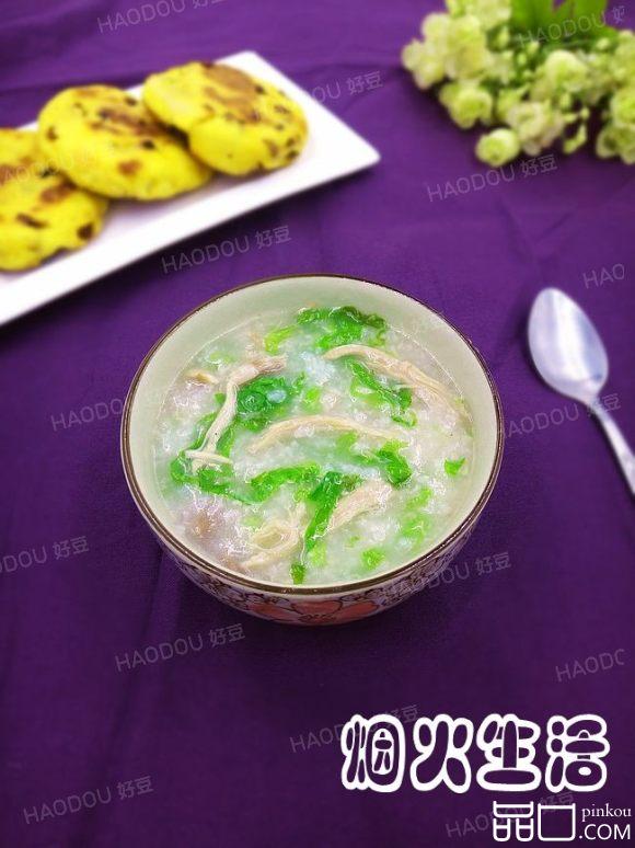 生菜鸡肉粥