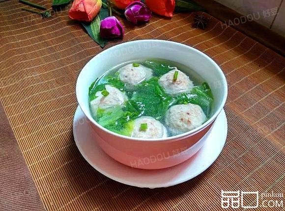 牛肉丸生菜汤#多效护