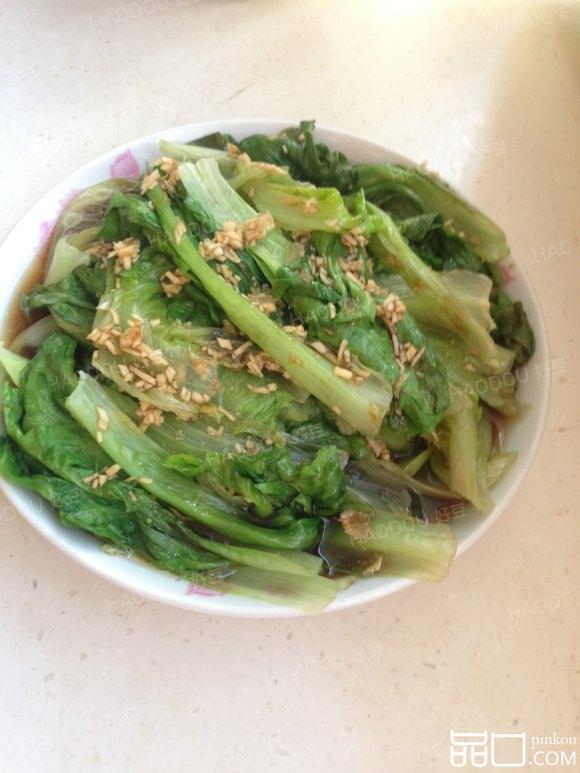蒜蓉浇汁生菜